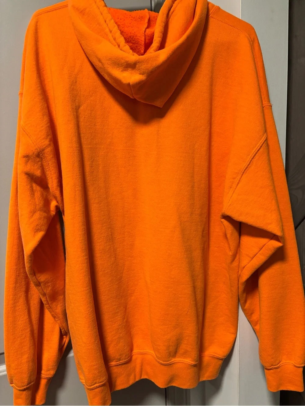 Men's Orange Zip-Front Hooded Sweatshirt
